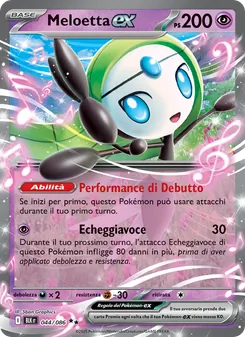 Carta Meloetta-ex dell'espansione Luce Nera, numero 044/86