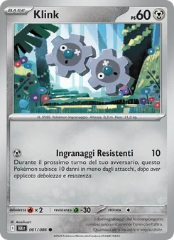 Carta Klink dell'espansione Luce Nera, numero 061/86