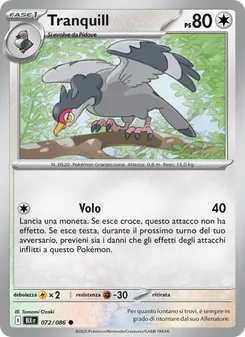 Carta Tranquill dell'espansione Luce Nera, numero 072/86
