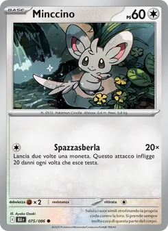 Carta Minccino dell'espansione Luce Nera, numero 075/86