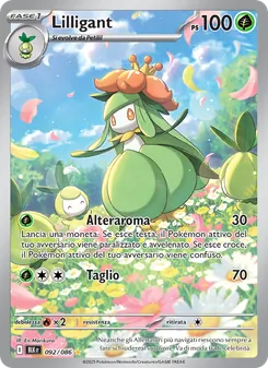 Carta Lilligant dell'espansione Luce Nera, numero 092/86