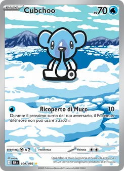 Carta Cubchoo dell'espansione Luce Nera, numero 109/86