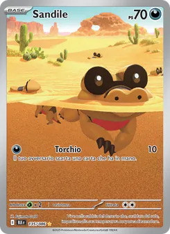 Carta Sandile dell'espansione Luce Nera, numero 135/86