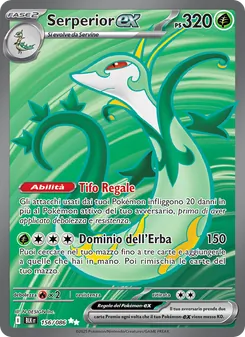 Carta Serperior-ex dell'espansione Luce Nera, numero 156/86