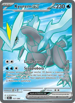 Carta Kyurem-ex dell'espansione Luce Nera, numero 157/86