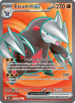 Carta Excadrill-ex dell'espansione Luce Nera, numero 160/86
