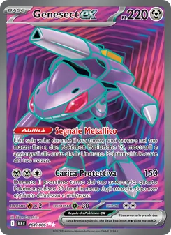 Carta Genesect-ex dell'espansione Luce Nera, numero 161/86