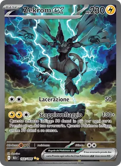 Carta Zekrom-ex dell'espansione Luce Nera, numero 166/86