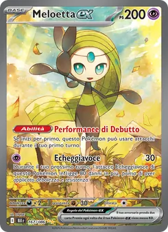 Carta Meloetta-ex dell'espansione Luce Nera, numero 167/86