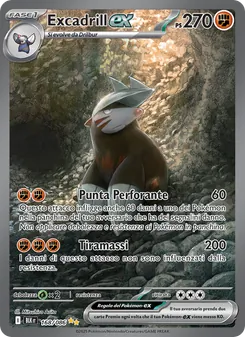 Carta Excadrill-ex dell'espansione Luce Nera, numero 168/86