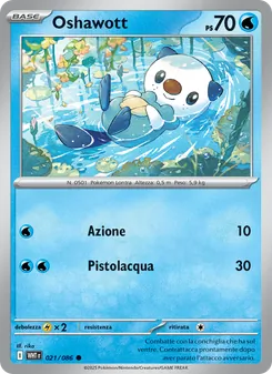 Carta Oshawott dell'espansione Fuoco Bianco, numero 021/86