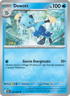Carta Dewott dell'espansione Fuoco Bianco, numero 022/86
