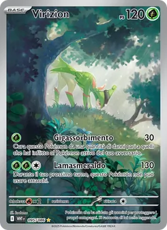 Carta Virizion dell'espansione Fuoco Bianco, numero 095/86