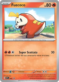 Carta Fuecoco dell'espansione SVP Black Star Promos, numero 002/225