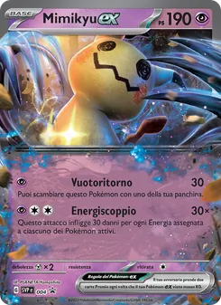 Carta Mimikyu-ex dell'espansione SVP Black Star Promos, numero 004/225