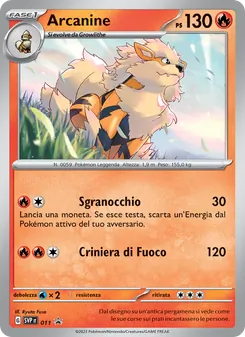 Carta Arcanine dell'espansione SVP Black Star Promos, numero 011/225