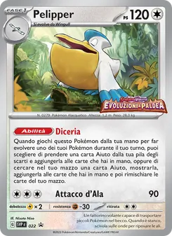 Carta Pelipper dell'espansione SVP Black Star Promos, numero 022/225