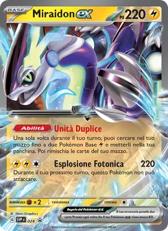 Carta Miraidon-ex dell'espansione SVP Black Star Promos, numero 028/225