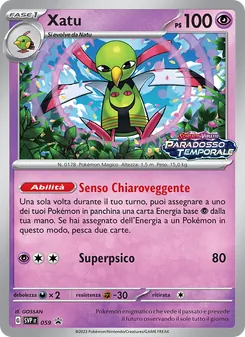 Carta Xatu dell'espansione SVP Black Star Promos, numero 059/225