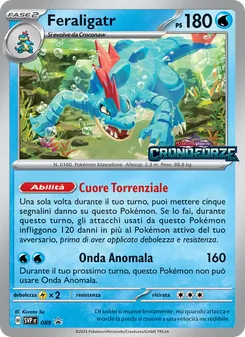 Carta Feraligatr dell'espansione SVP Black Star Promos, numero 089/225