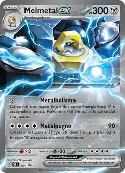 Carta Melmetal-ex dell'espansione SVP Black Star Promos, numero 104/225
