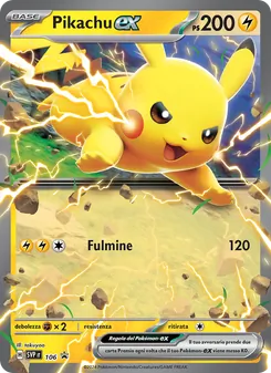 Carta Pikachu-ex dell'espansione SVP Black Star Promos, numero 106/225
