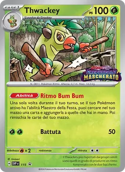Carta Thwackey dell'espansione SVP Black Star Promos, numero 115/225