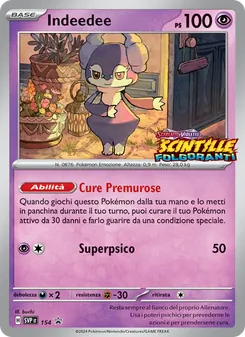Carta Indeedee dell'espansione SVP Black Star Promos, numero 154/225