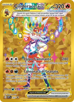 Carta Cinderace-ex dell'espansione SVP Black Star Promos, numero 163/225