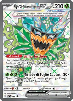 Carta Ogerpon Maschera Turchese-ex dell'espansione SVP Black Star Promos, numero 166/225