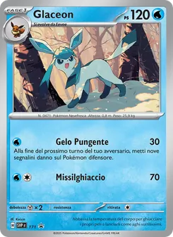 Carta Glaceon dell'espansione SVP Black Star Promos, numero 171/225