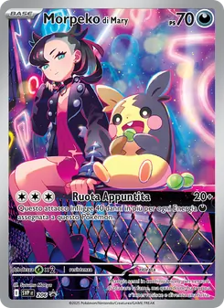 Carta Morpeko di Mary dell'espansione SVP Black Star Promos, numero 206/225