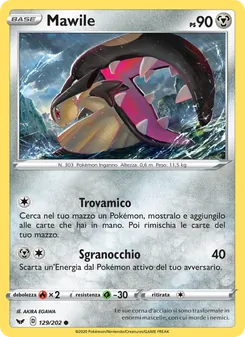 Carta Mawile dell'espansione Spada e Scudo, numero 129/202