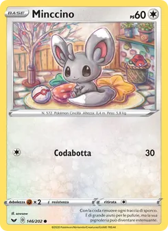 Carta Minccino dell'espansione Spada e Scudo, numero 146/202