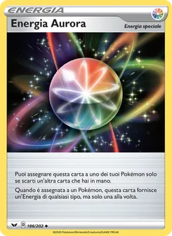 Carta Energia Aurora dell'espansione Spada e Scudo, numero 186/202