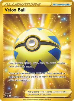 Carta Velox Ball dell'espansione Spada e Scudo, numero 216/202