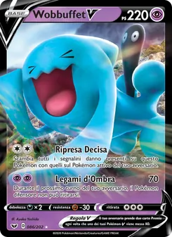 Carta Wobbuffet V dell'espansione Spada e Scudo, numero 86/202
