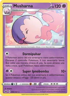 Carta Musharna dell'espansione Spada e Scudo, numero 88/202