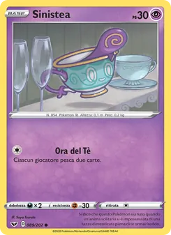 Carta Sinistea dell'espansione Spada e Scudo, numero 89/202