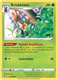 Carta Kricketune dell'espansione Lucentezza Siderale, numero 010/189