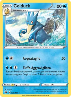 Carta Golduck dell'espansione Lucentezza Siderale, numero 029/189