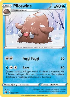 Carta Piloswine dell'espansione Lucentezza Siderale, numero 032/189