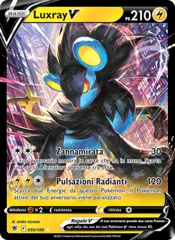Carta Luxray V dell'espansione Lucentezza Siderale, numero 050/189