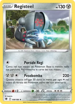 Carta Registeel dell'espansione Lucentezza Siderale, numero 108/189