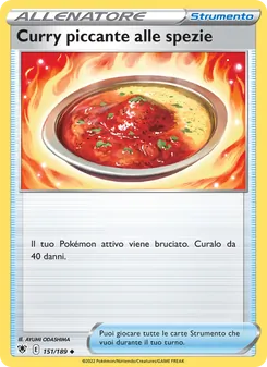 Carta Curry piccante alle spezie dell'espansione Lucentezza Siderale, numero 151/189