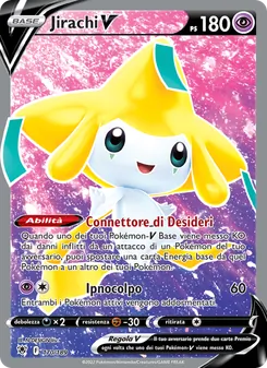 Carta Jirachi V dell'espansione Lucentezza Siderale, numero 170/189