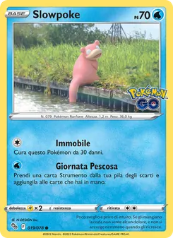 Carta Slowpoke dell'espansione Pokémon GO, numero 019/78