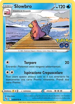 Carta Slowbro dell'espansione Pokémon GO, numero 020/78