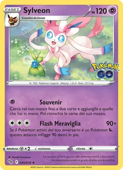Carta Sylveon dell'espansione Pokémon GO, numero 035/78