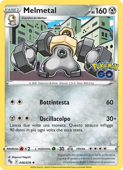 Carta Melmetal dell'espansione Pokémon GO, numero 046/78